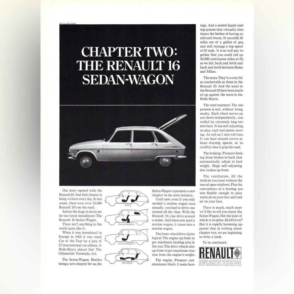 5/$20 Renault 1968 Advertisement